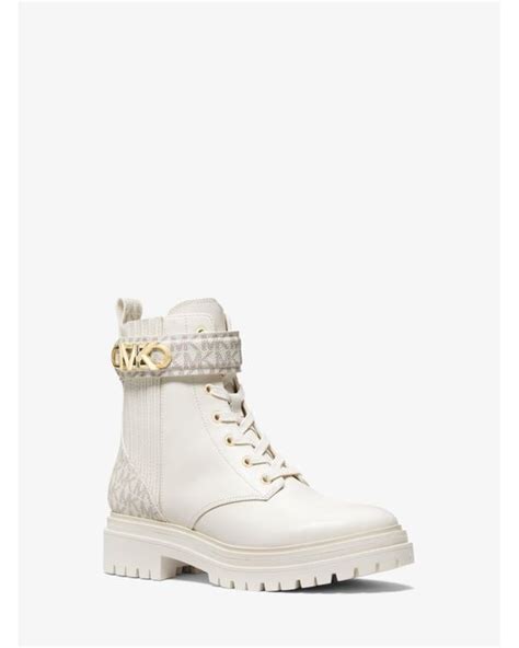 white leather boots michael kors|Michael Kors ryan leather boot.